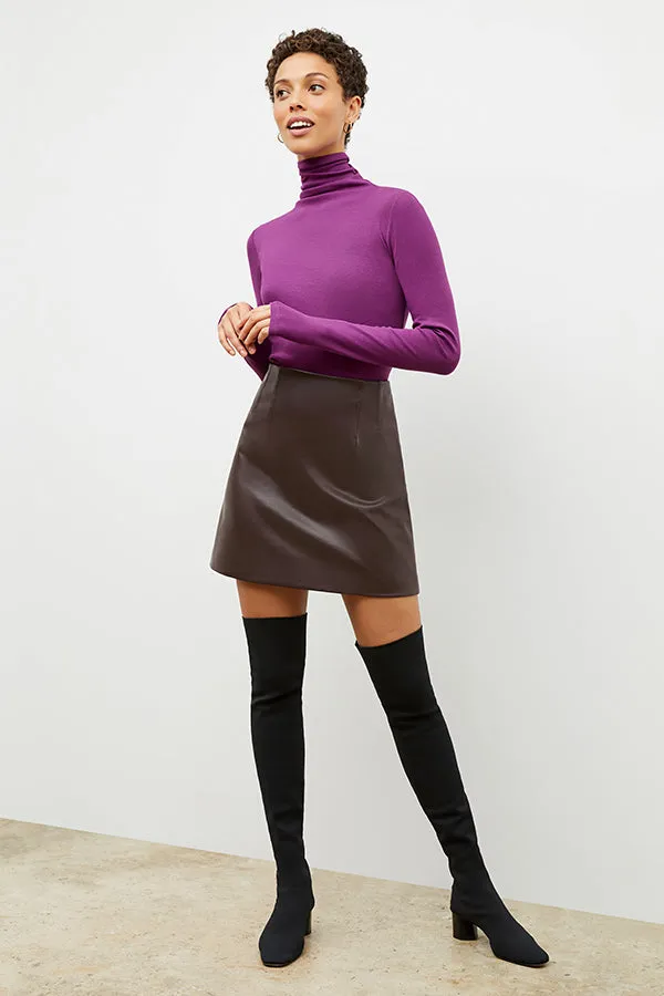 Axam Turtleneck - Ribbed Pima Cotton :: Purple Jasper