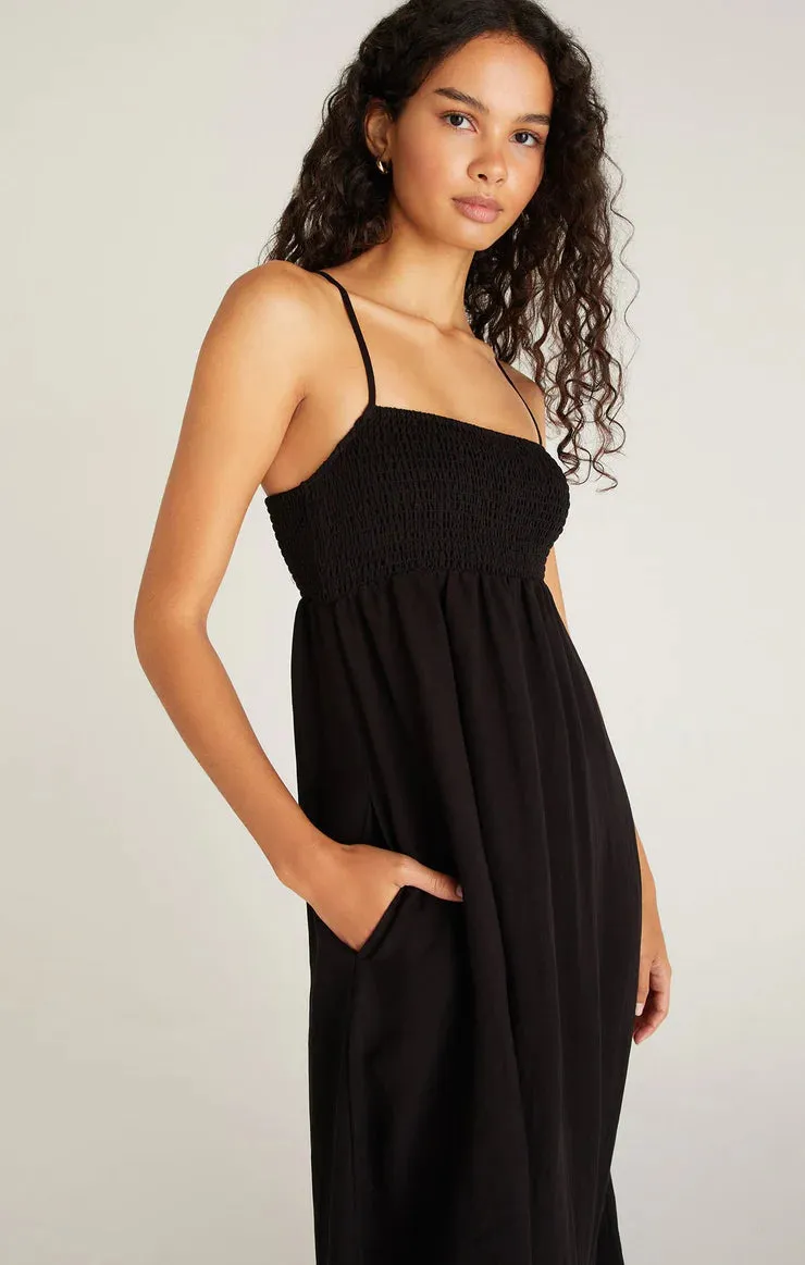 Beachside Midi Dress | Black, Otter