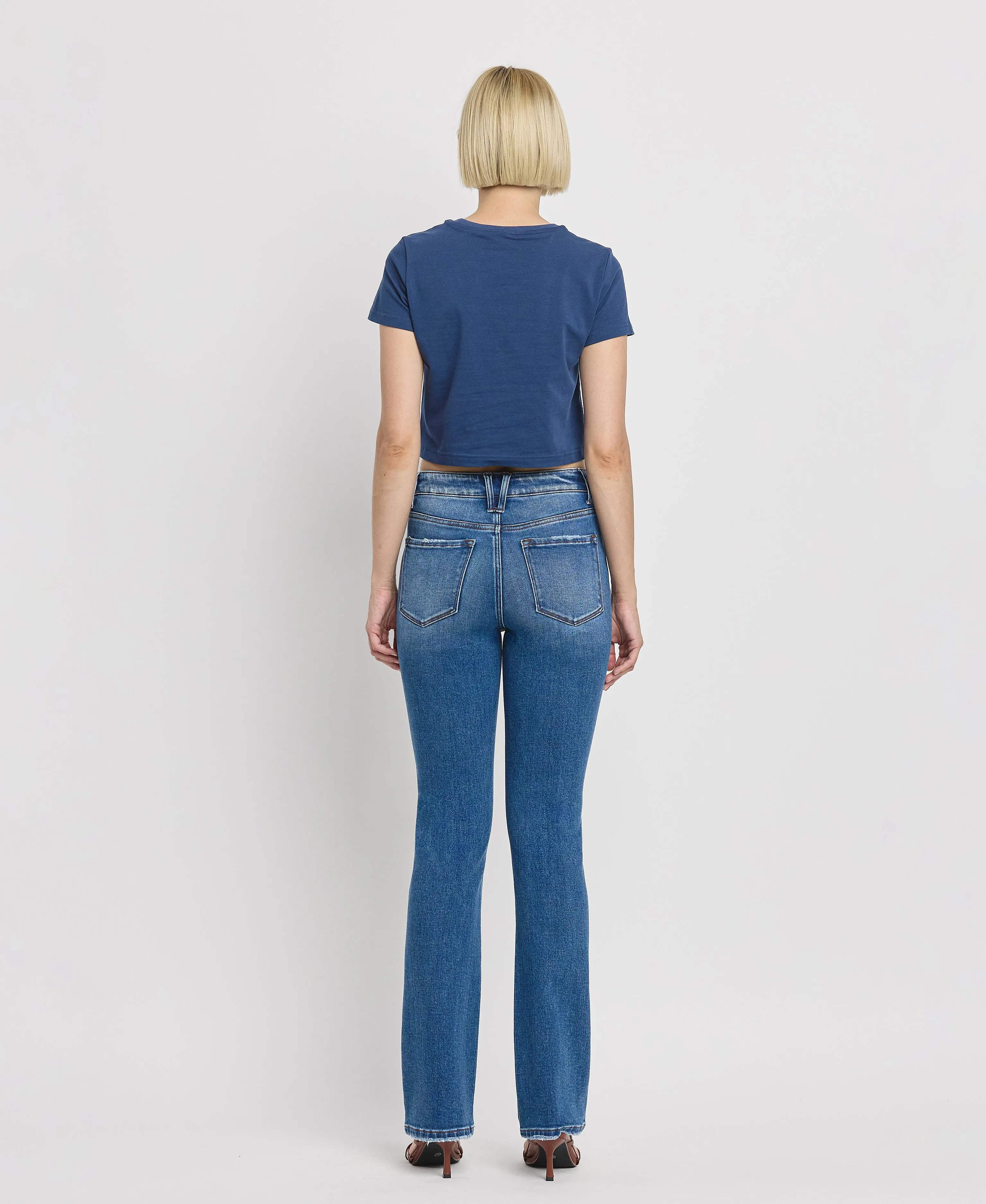 Bergenia - High Rise Bootcut Jeans