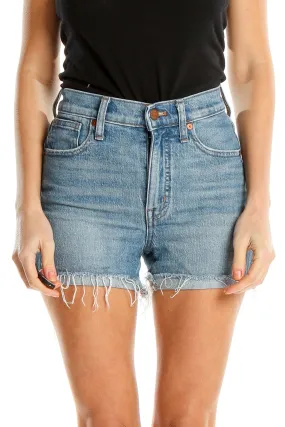 Blue Denim Casual Shorts