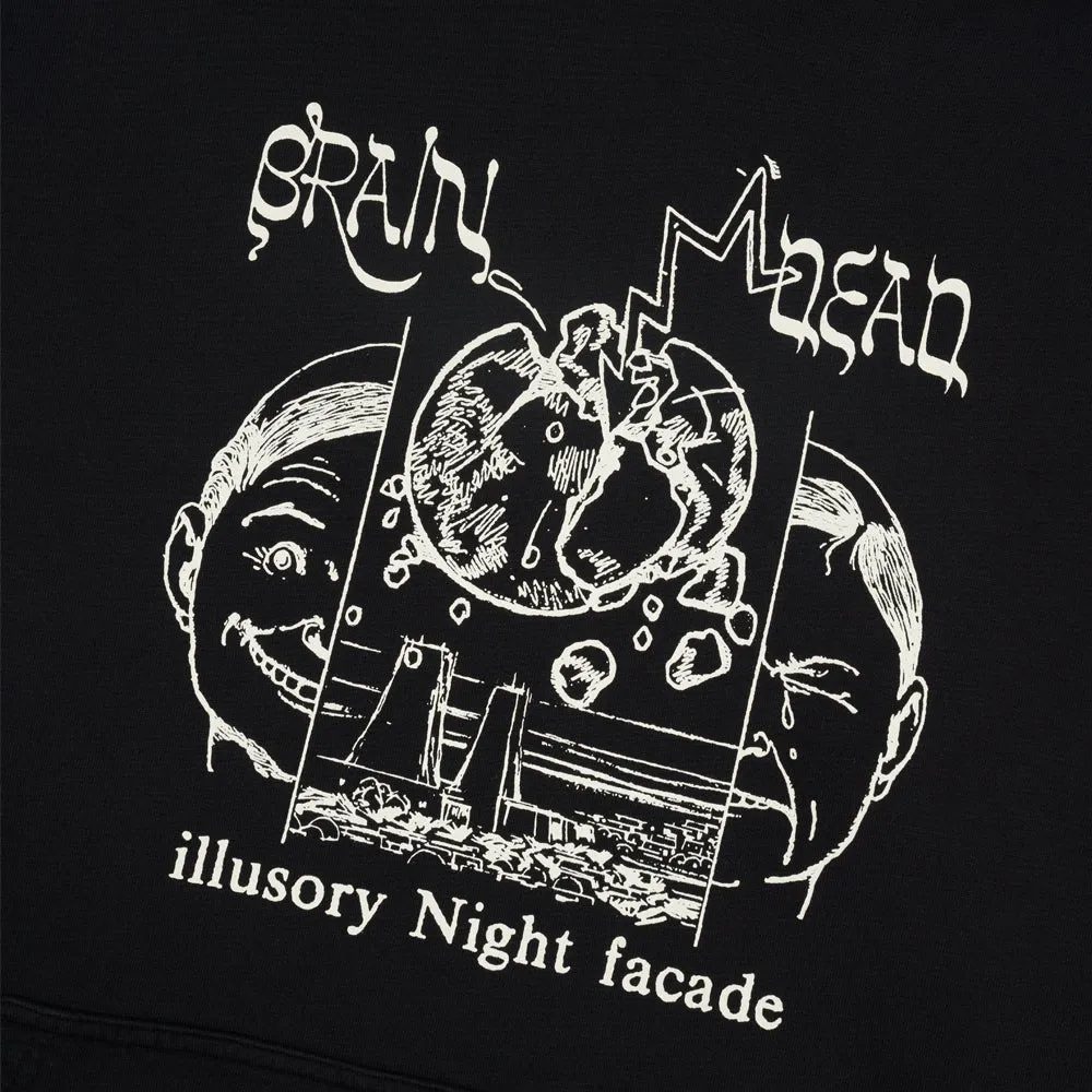 BRAIN DEAD NIGHT FACADE HOODIE // BLACK