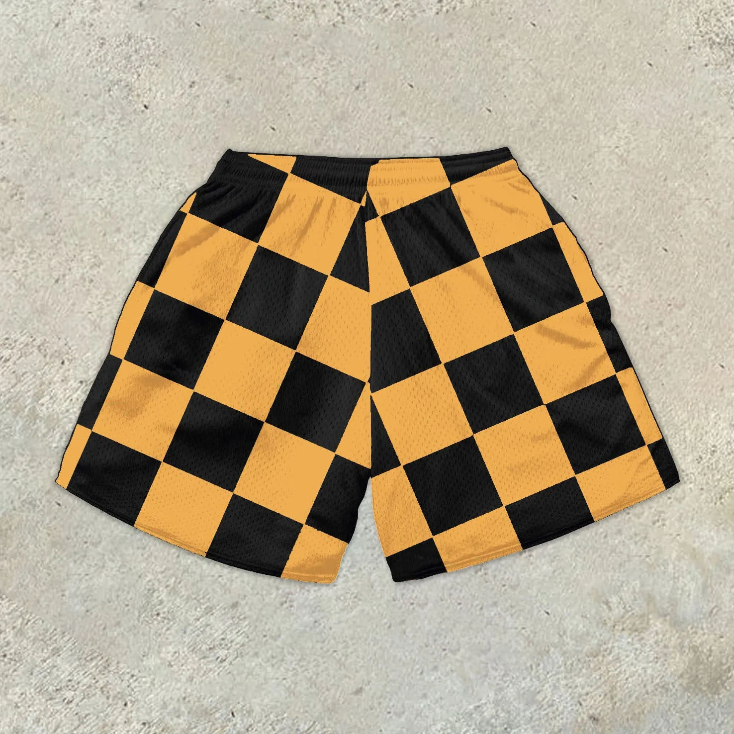 Casual Check Print Shorts