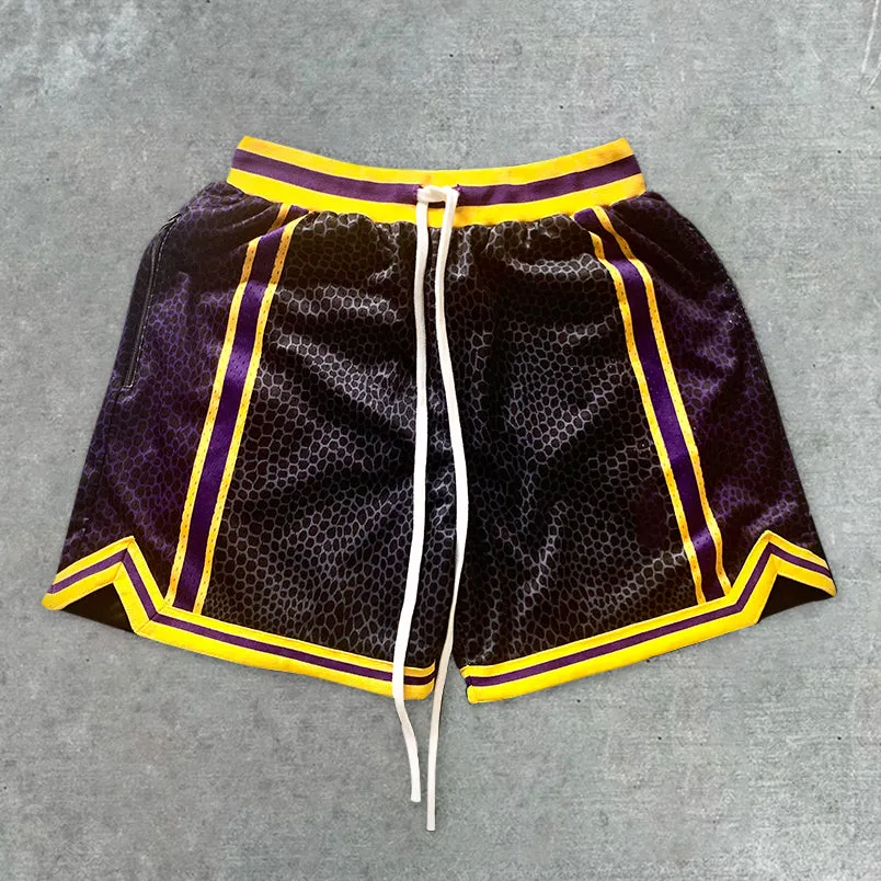 Casual Preppy Colorblock Track Shorts