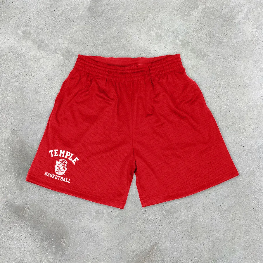 Casual Training Mesh Print Shorts