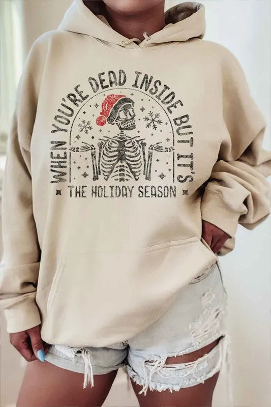 CHRISTMAS SKELETON GRAPHIC HOODIE