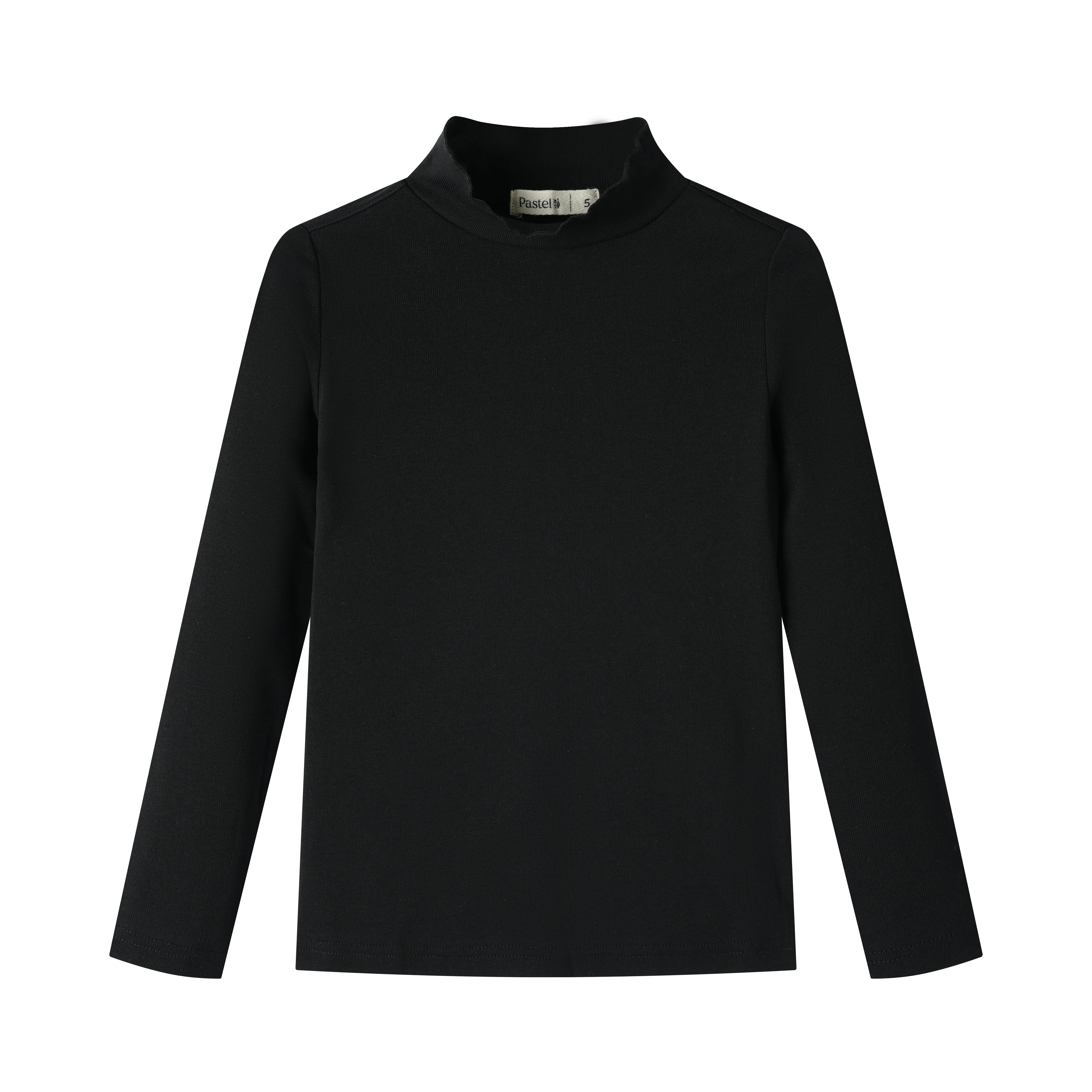 CLASSIC RIBBED TURTLENECK-BLACK