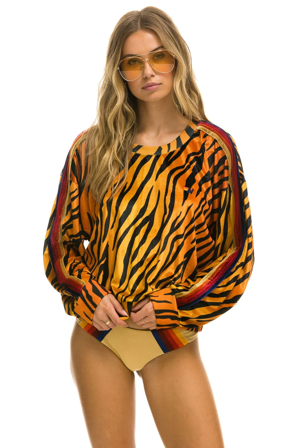 CLASSIC VELVET RELAXED SWEATSHIRT - TIGER