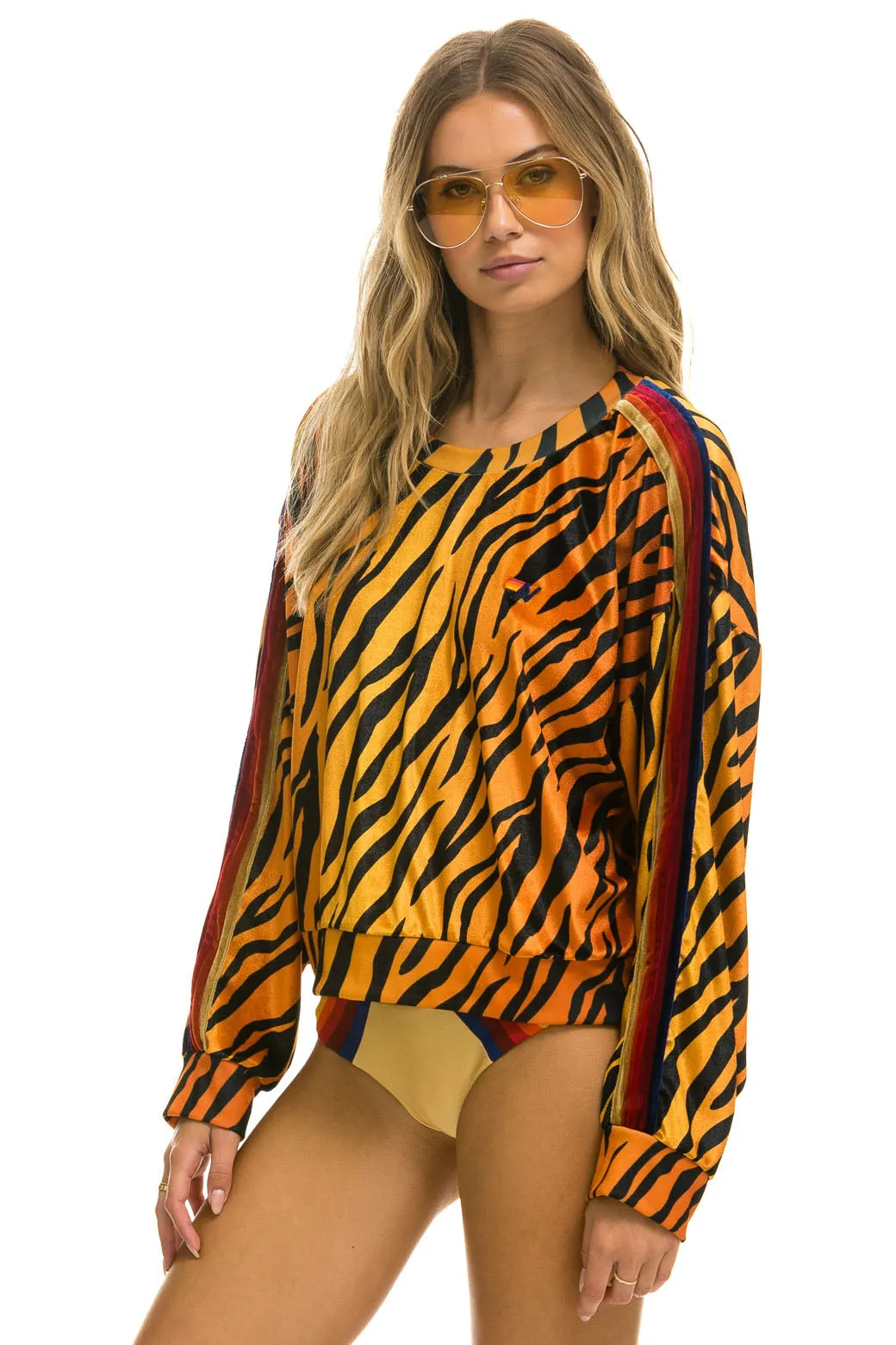 CLASSIC VELVET RELAXED SWEATSHIRT - TIGER