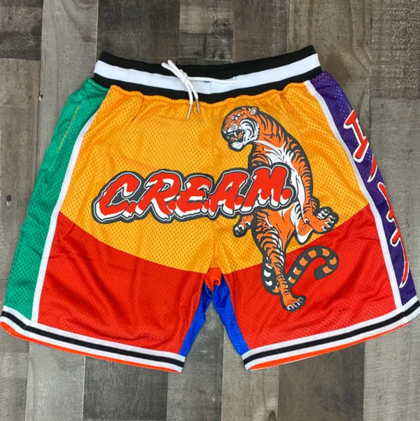 Colorblock Tiger Sports Casual Shorts