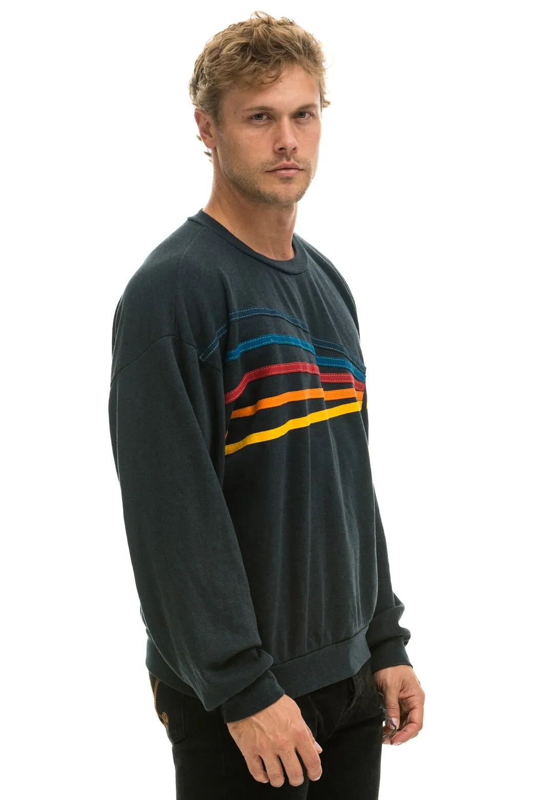 DAYDREAM RELAXED CREW SWEATSHIRT - CHARCOAL