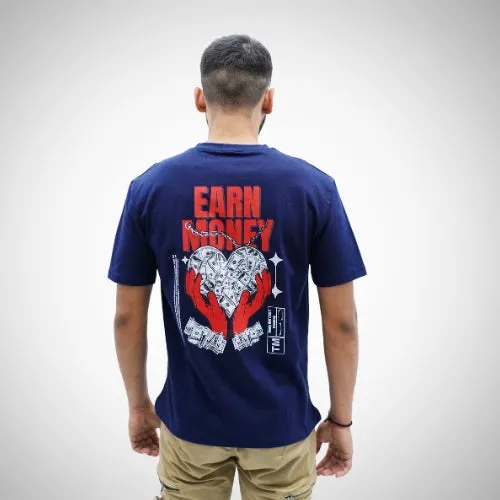 Demon Wear's Headphone skull "Earn Money" Graphic T-Shirt Combo Pack of 2 for Him