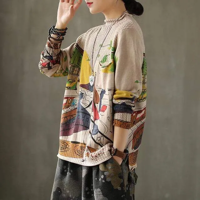 Ember Vintage Cartoon Sweater