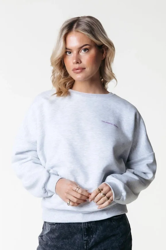 Flower World Tour Sweat | Light Grey Melange