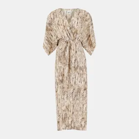 Joey Maxi Dress - Ecru Snake