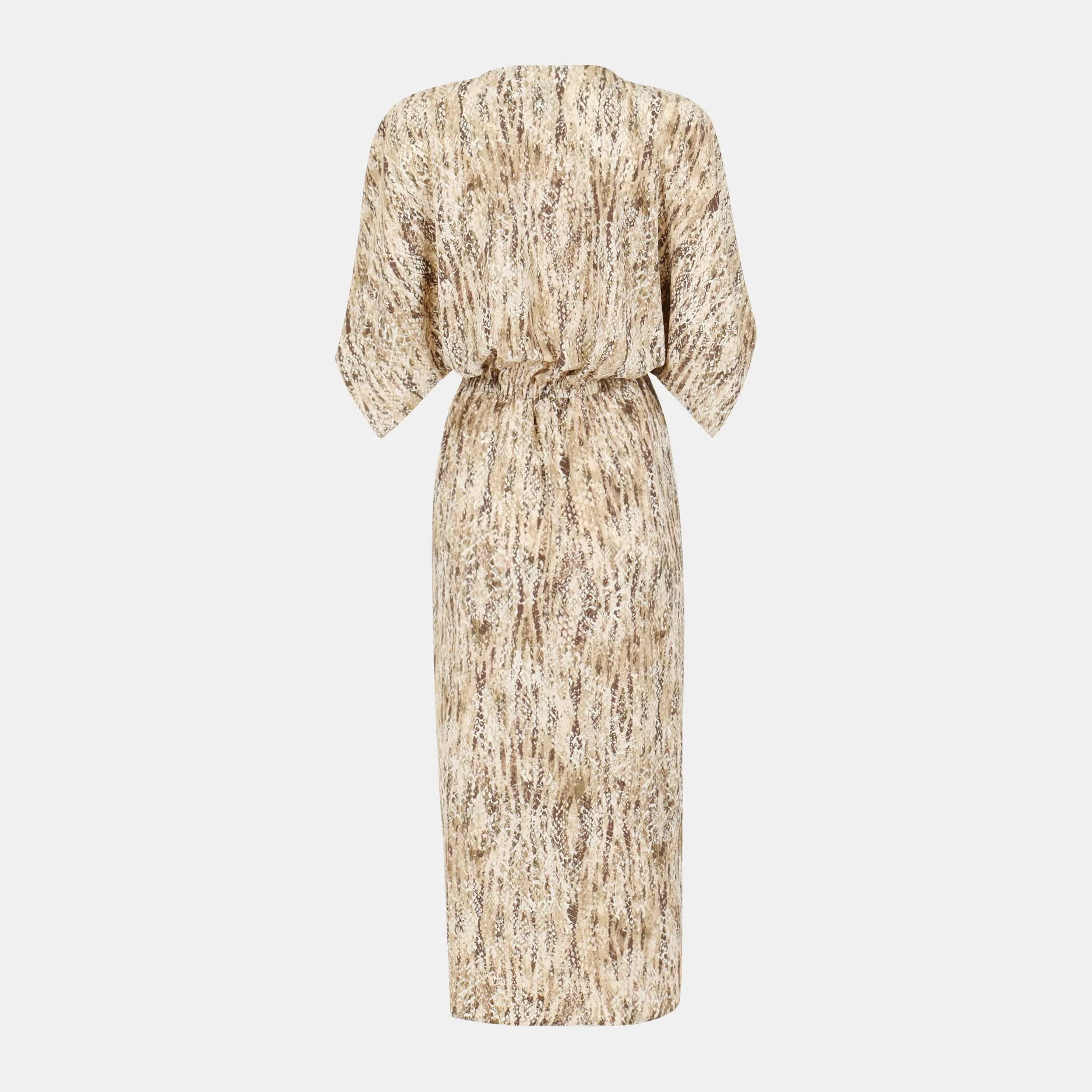 Joey Maxi Dress - Ecru Snake