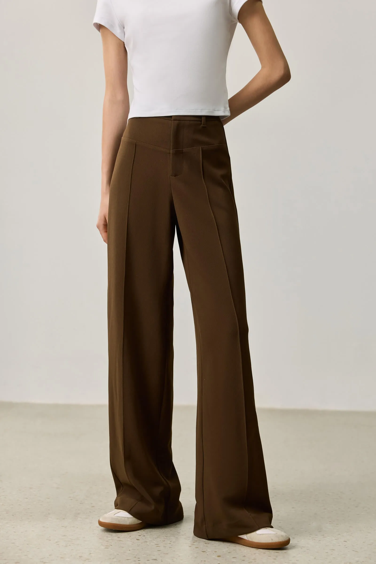 LILY High-Waisted Work Wide-Leg Pants