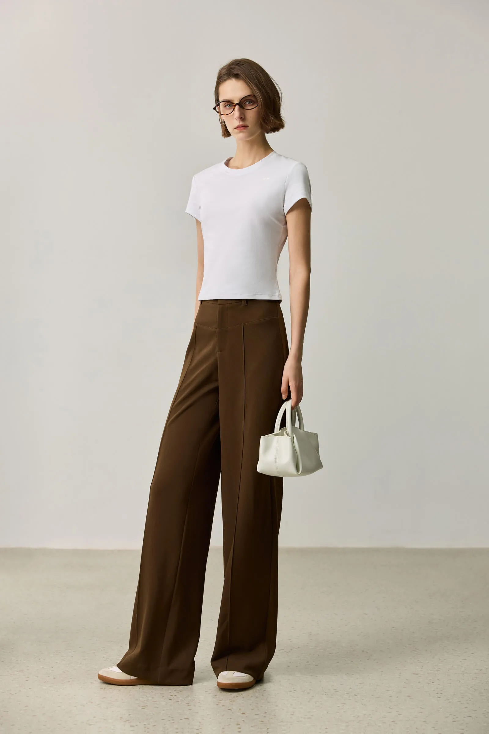 LILY High-Waisted Work Wide-Leg Pants