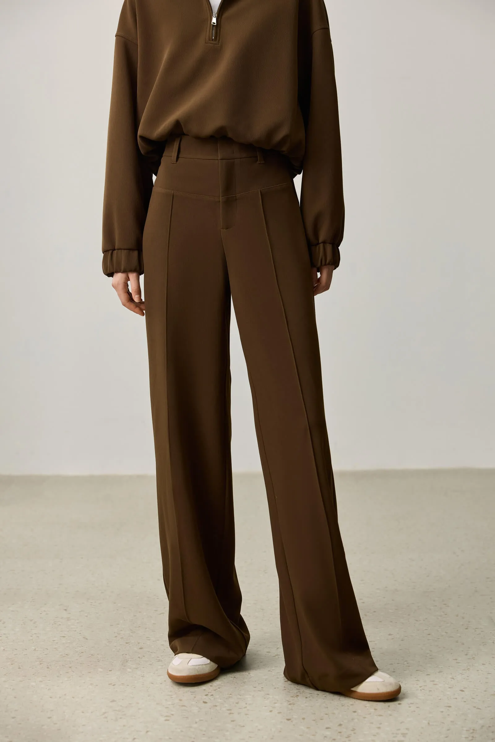 LILY High-Waisted Work Wide-Leg Pants