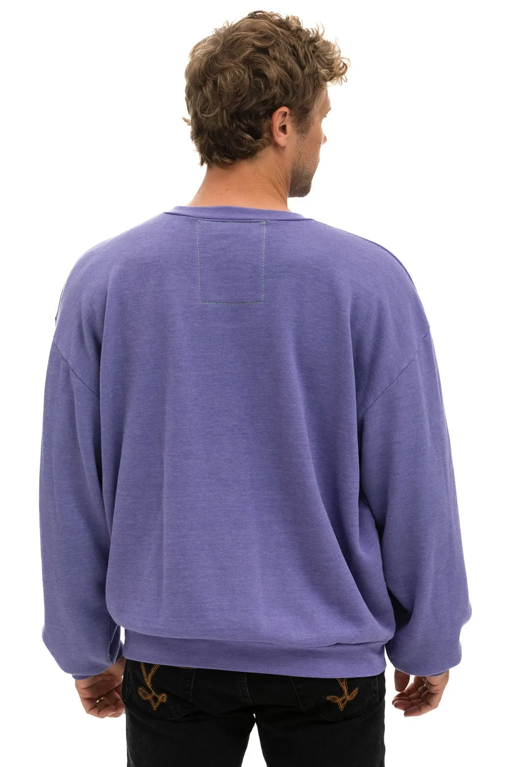 LOGO RELAXED CREW SWEATSHIRT - LAVENDER