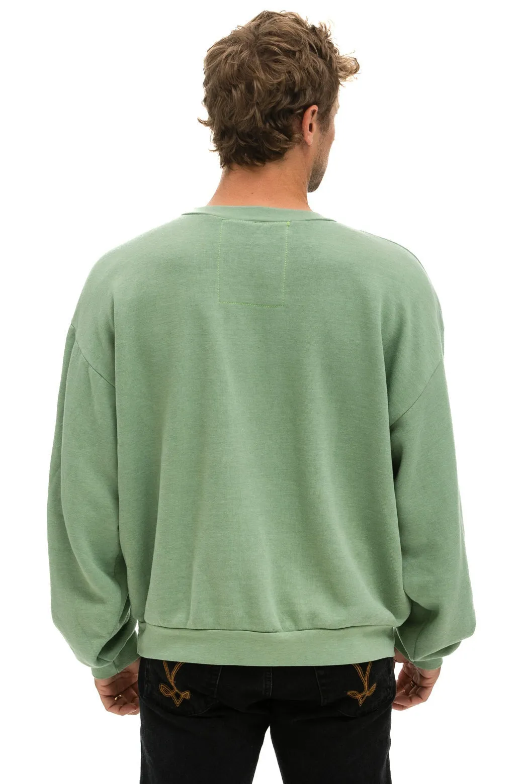 LOGO RELAXED CREW SWEATSHIRT - SAGE