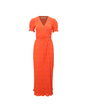 MIRELLA SHORT SLEEVE WRAP DRESS APEROL