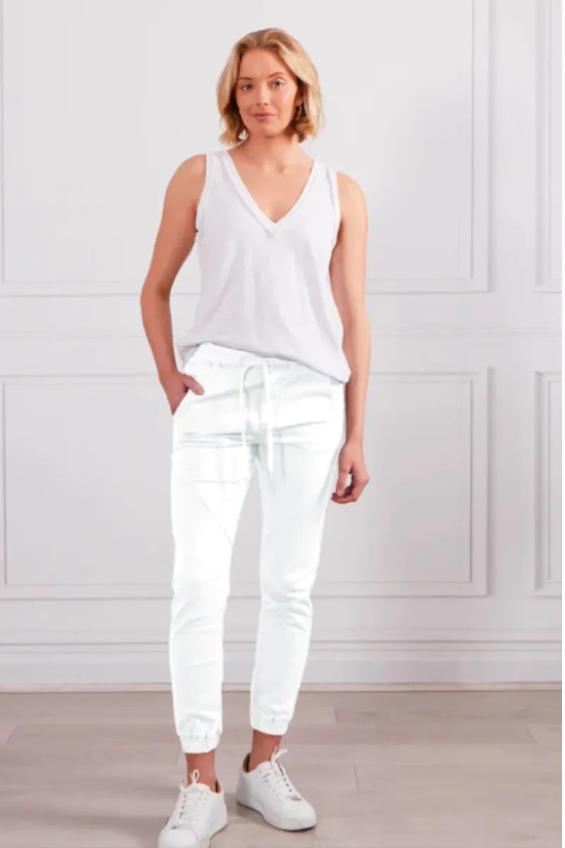 Monaco Jeans Blake Jogger White Pants