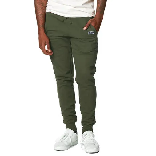 Olive Premium Logo Jogger Pants