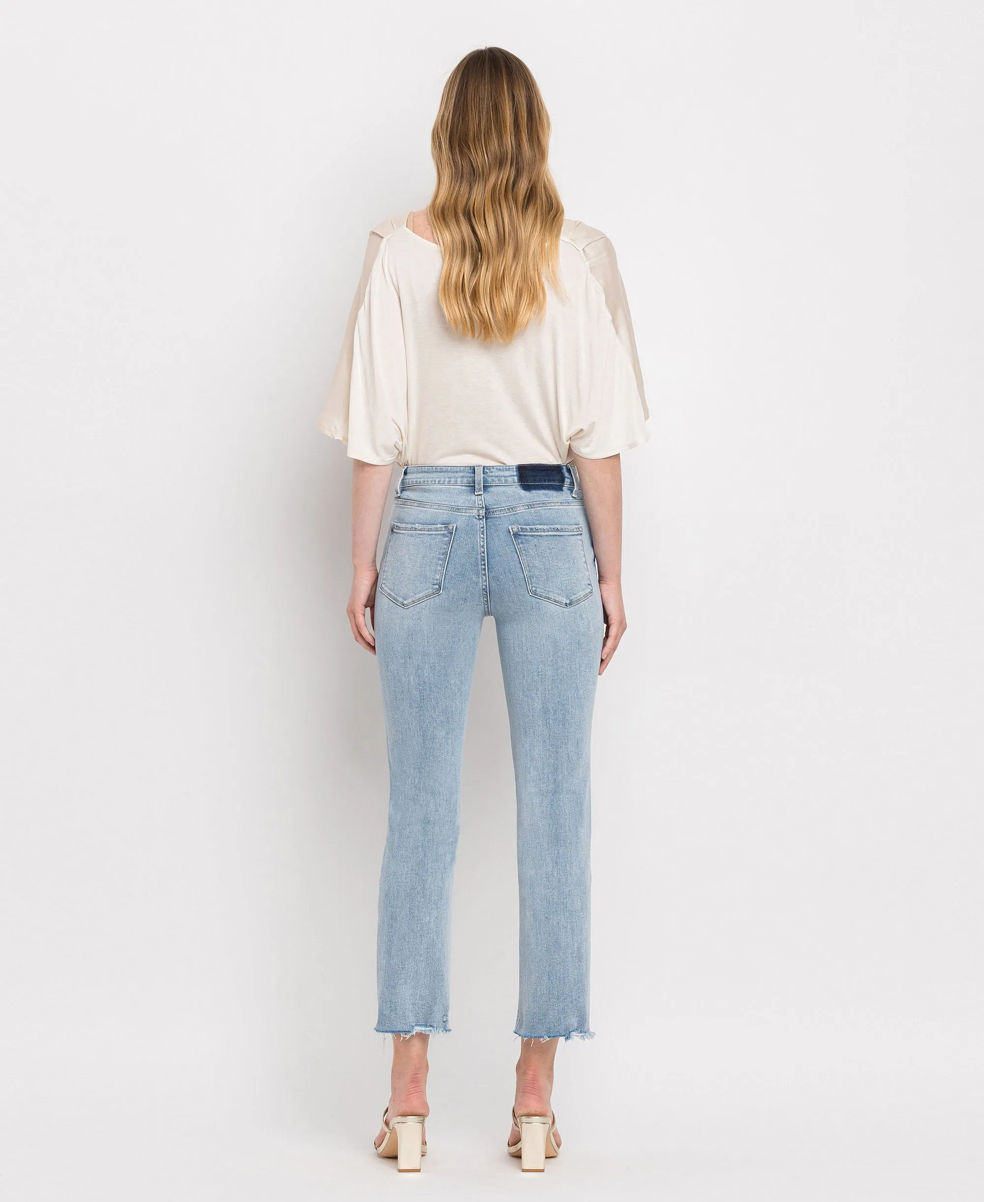 Polite - High Rise Crop Straight Jeans