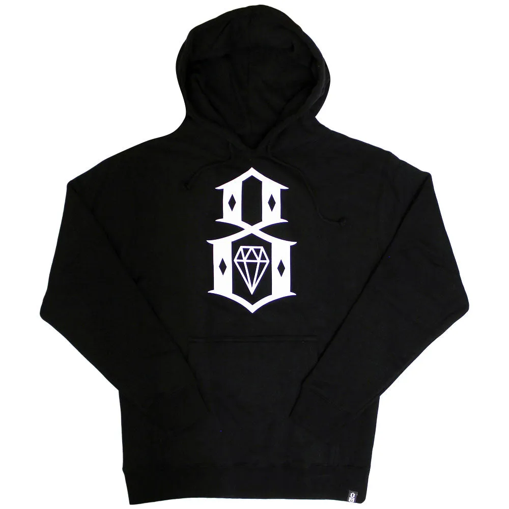 Rebel8 Logo Pullover Hoodie Black