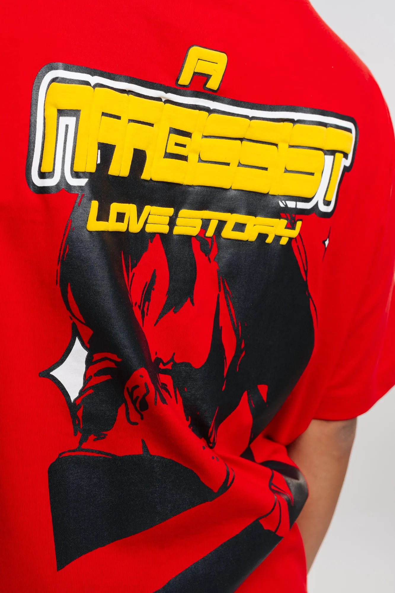 Red Narcissist Oversized Tees