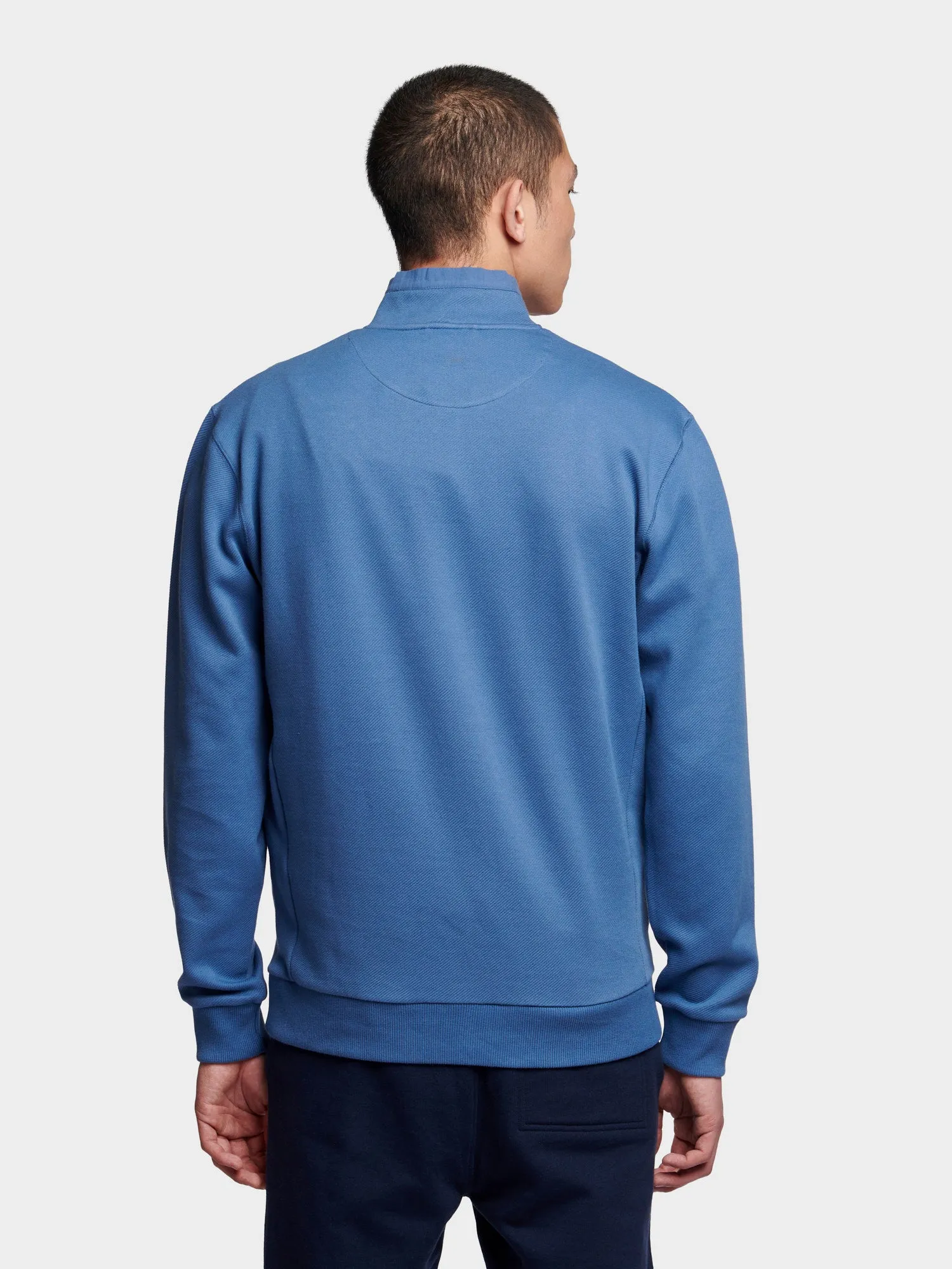 Relaxed Fit Washed Funnel Sweatshirt in Blue Horizon