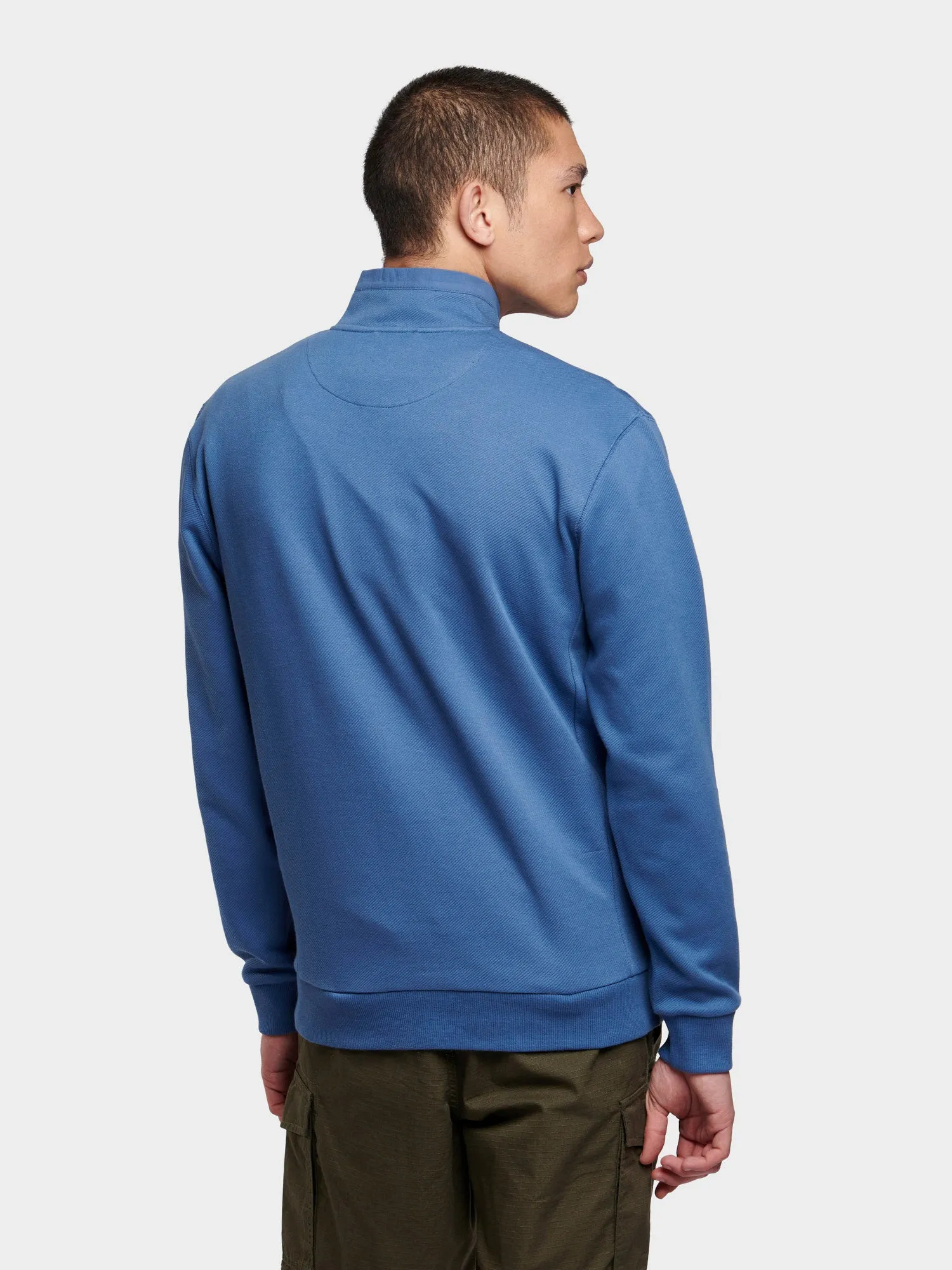 Relaxed Fit Washed Funnel Sweatshirt in Blue Horizon