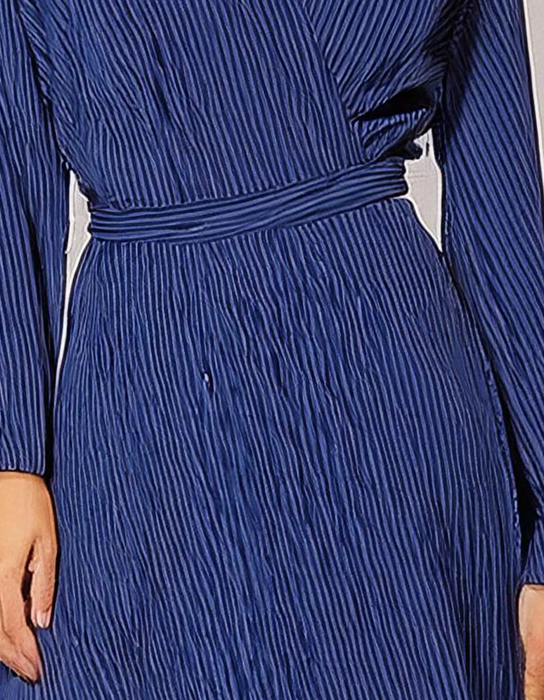 Sapphire Elegance Wrap Dress