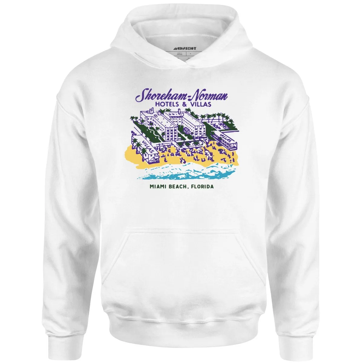 Shoreham Norman Hotels & Villas - Miami, FL - Vintage Hotel - Unisex Hoodie