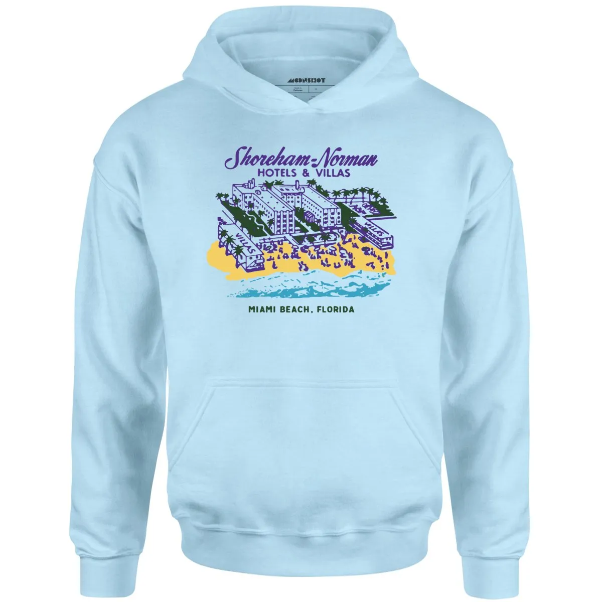 Shoreham Norman Hotels & Villas - Miami, FL - Vintage Hotel - Unisex Hoodie