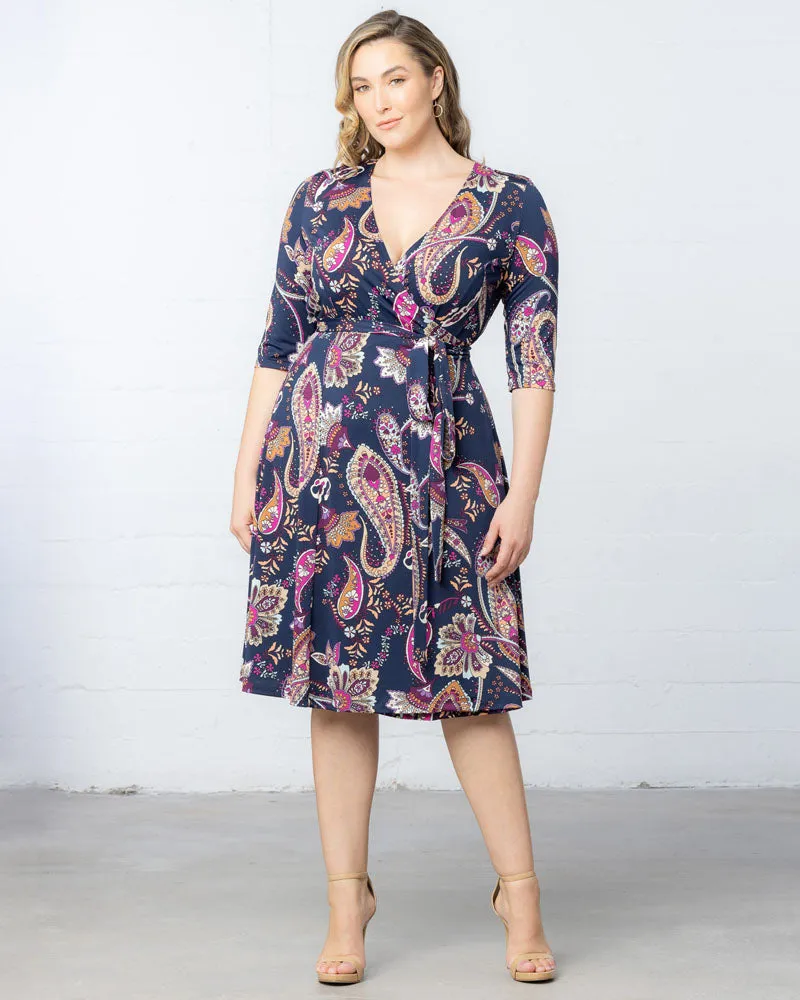 Signature Print Wrap Dress