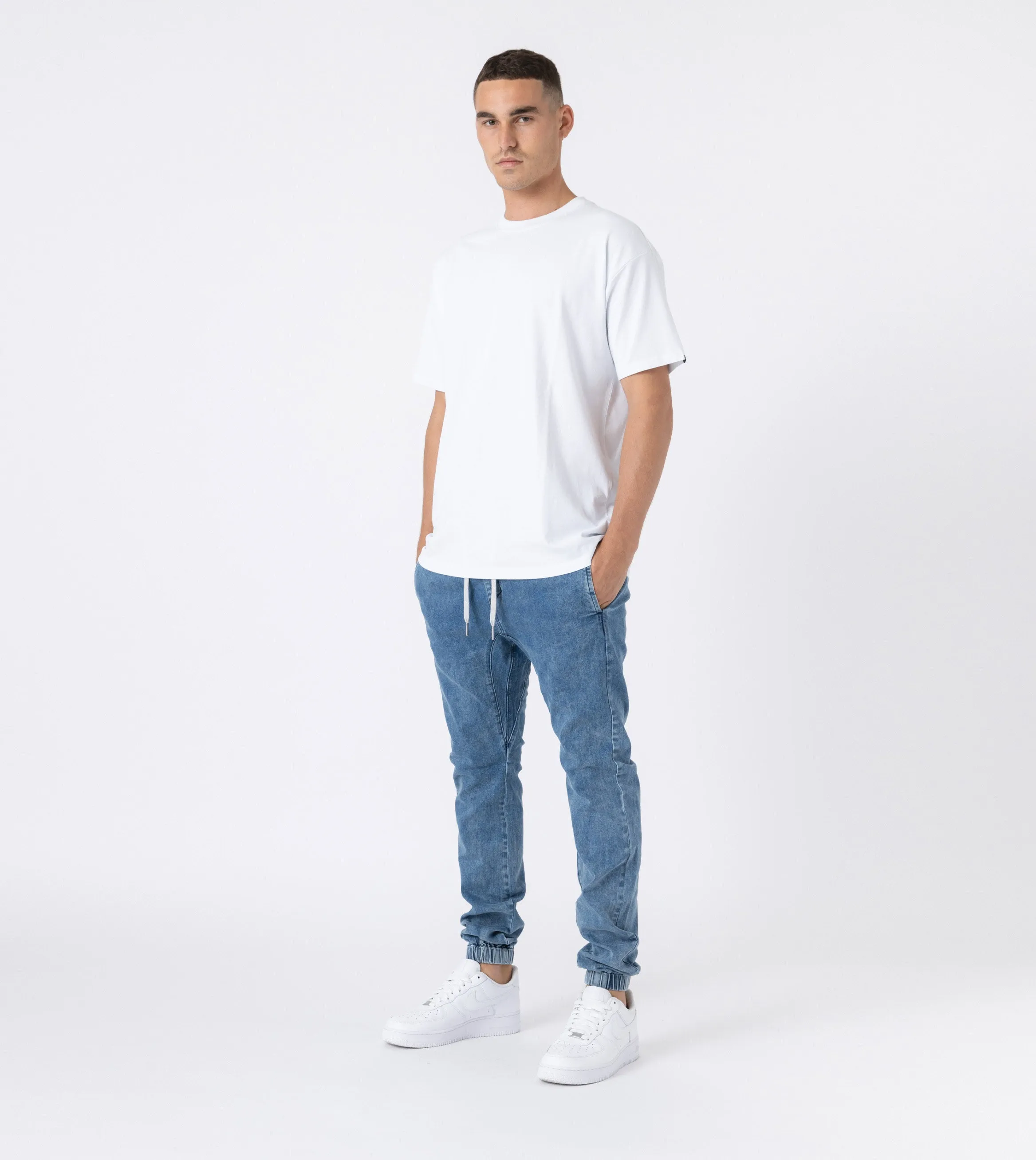 Sureshot Mid Rise Denim Jogger Essential Blue