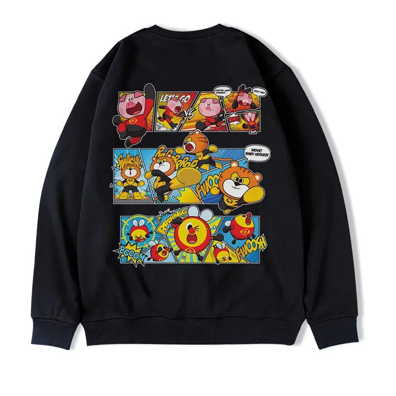 Sweatshirts men's loose oversized anime autumn and winter wear