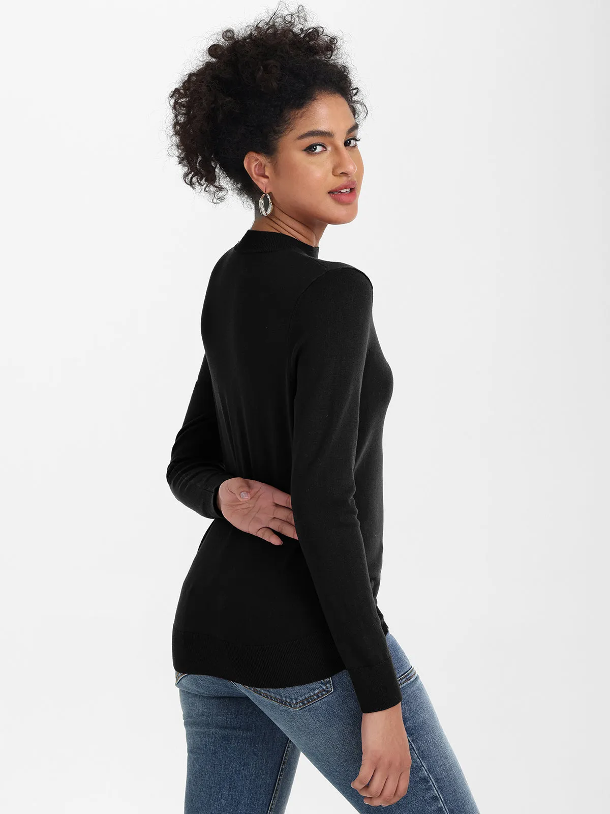 The Taylor: Cut-Out Mockneck Sweater