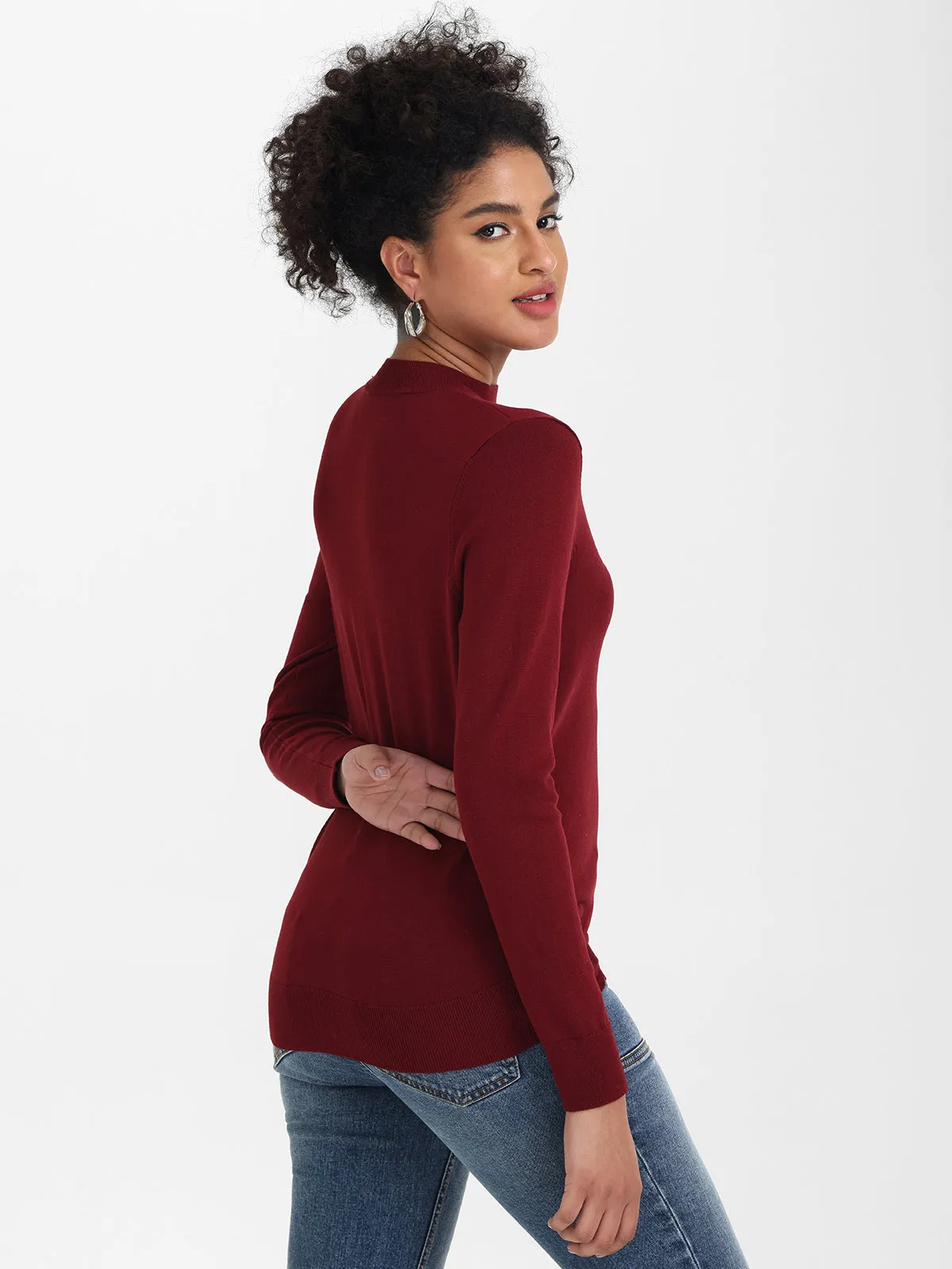 The Taylor: Cut-Out Mockneck Sweater