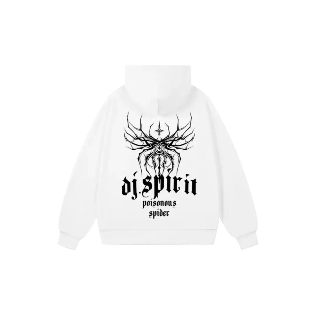 Three-dimensional spider graffiti hoodies