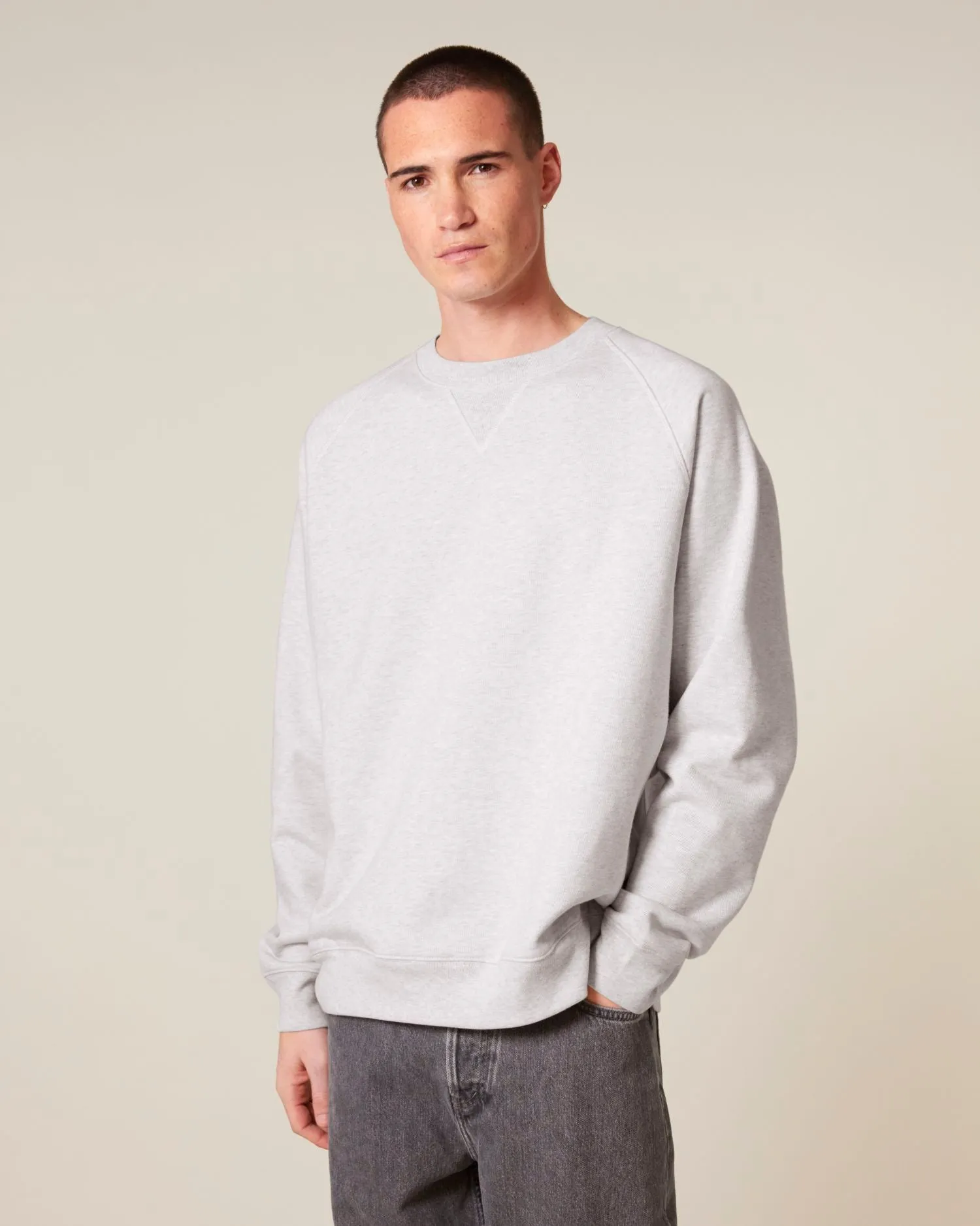 Unisex Organic Cotton Relaxed Raglan Sweatshirt - 400 GSM | Knoxer STSU201