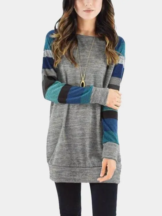 Wholesale Crew Neck Long Sleeve Mini Dress