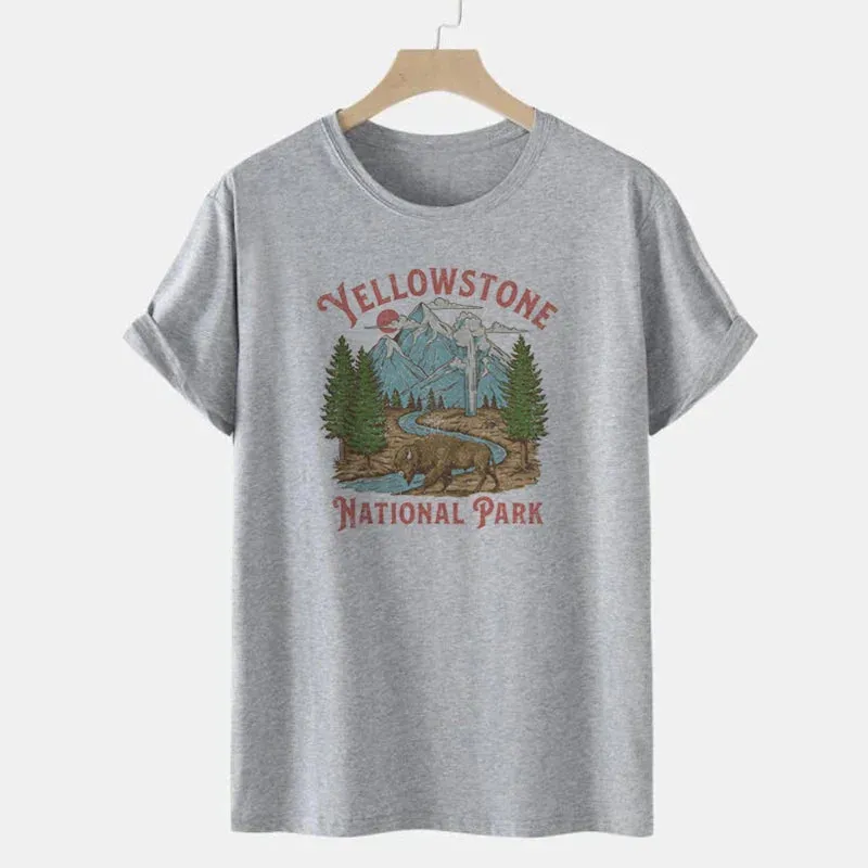 Yellowstone Mountain Stylish Adventure Graphic Tee